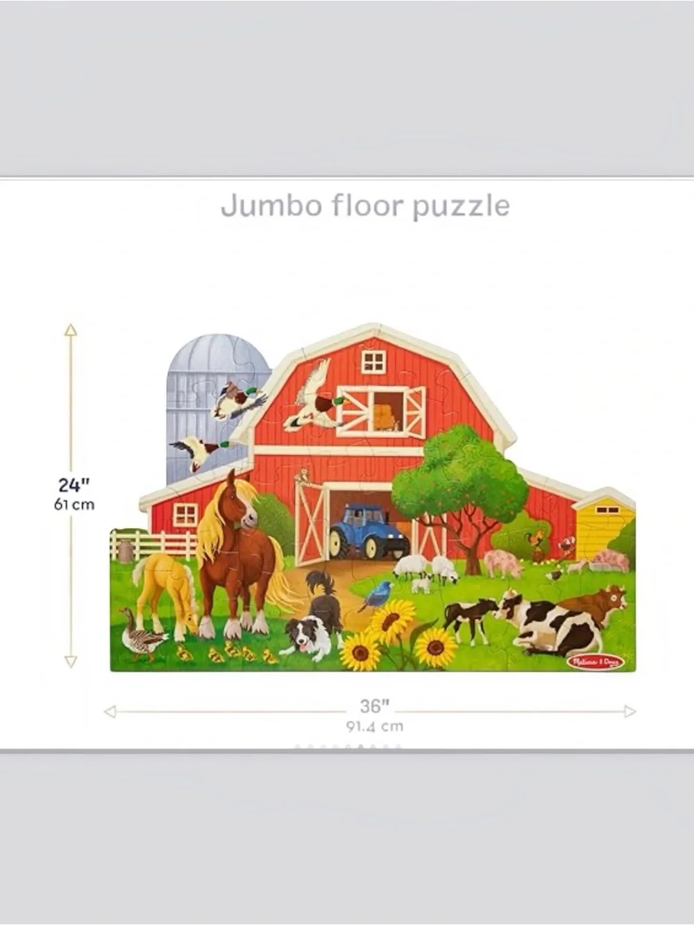 Melissa & Doug Busy Barn 32 Pc Floor Puzzle Box